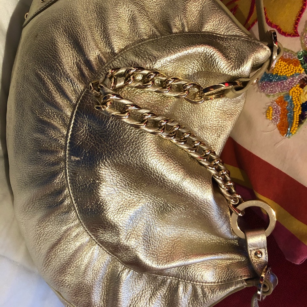 Bebe Bright Gold Purse - Good Condition - Picture 2 of 3